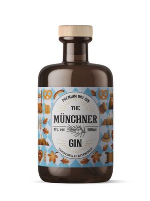 THE CITY GIN´S - Münchner Gin 0,5 l - Premium Dry Gin 41 % Vol - bayerische Eleganz
