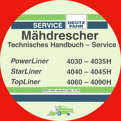 Werkstatthandbuch Deutz Fahr PowerLiner 4030-4035H StarLiner4040-4045H TopLiner 4060