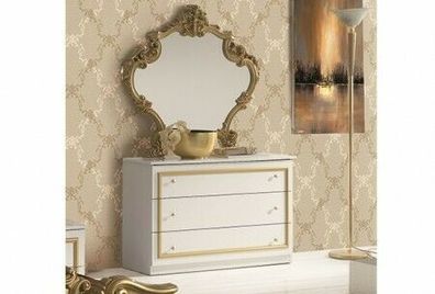 Kommode mit Spiegel Barocco in weiss gold Klassik Barock