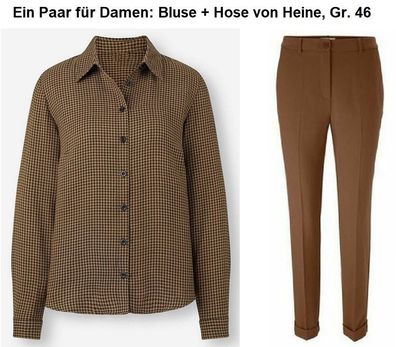 Ein Paar für Damen: Bluse + Hose von Heine, Gr. 46. NEU, ungetragen, unbeschädigt