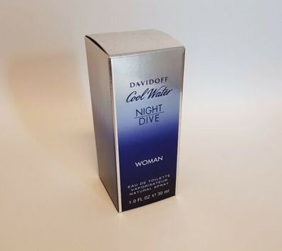 Davidoff Cool Water Night Dive Woman Eau de Toilette EDT Spray 30 ml NEU RAR