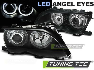 Angeleyes Scheinwerfer BMW E46 Limousine LED Ringe weiß Bj.9.2001-3.2005 Schwarz