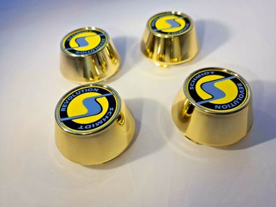 Schmidt Nabendeckel SC2 Gold-Gelb 4 Stück 63,3mm Bohrung für Schmidt Alufelgen