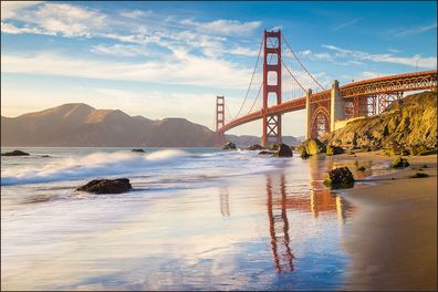 Muralo VLIES Fototapeten Tapeten XXL Golden Gate Brücke 253