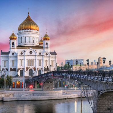 Muralo VLIES Fototapeten Tapeten XXL Moskau Kathedrale Brücke 2704