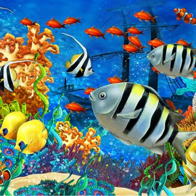 Muralo VLIES Fototapeten Tapeten XXL Jugend tropische Fische 3D 2927