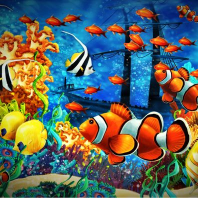 Muralo VLIES Fototapeten Tapeten XXL Jugend exotische Fische 3D 2929