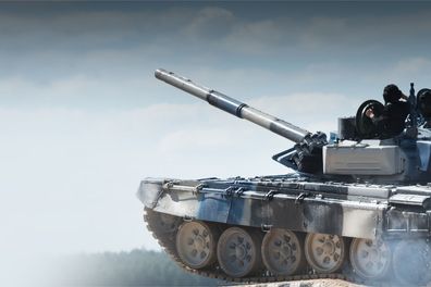 Muralo VLIES Fototapeten Tapeten XXL Kampfpanzer Schlachtfeld 3D 4275