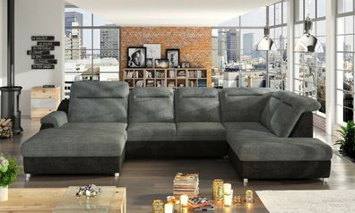 MONERO XL Schlaffunktion Wohnlandschaft Relaxfunktion Couchgarnitur Couch Sofa