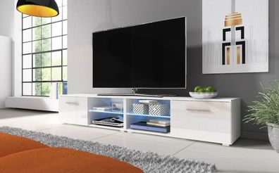 Sideboard Lowboard TV Fernsehschrank MOON double 200 Kommode inkl LED Highboard