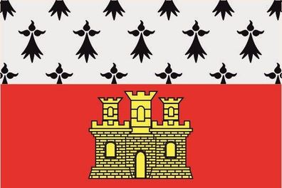 Fahne Flagge Dinan (Cotes d Àrmor)Premiumqualität