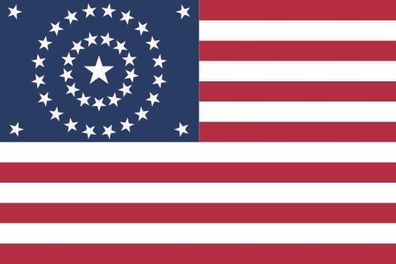 Fahne Flagge USA 38 Sterne (1877) Premiumqualität