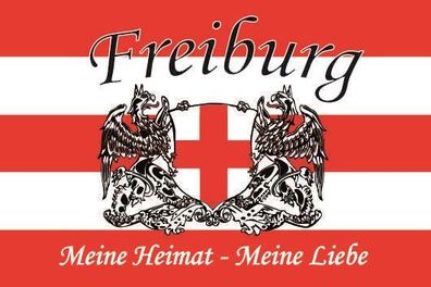 Fahne Flagge Freiburg meine Heimat meine Liebe Premiumqualität
