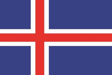Aufkleber Fahne Flagge Island in verschiedene Größen