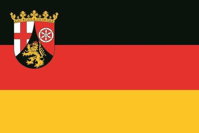 Aufkleber Fahne Flagge Rheinland-Pfalz in verschiedene Größen