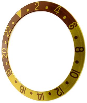 Lünette Ersatzteil braun / gold passend zu RLX Bestfit Modell > 16753