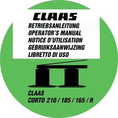 Betriebsanleitung CLAAS Corto 210 / 185 / 165 / R