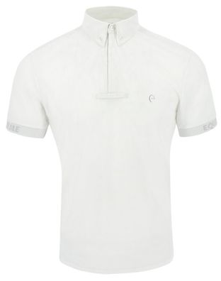 Herren Equithème Turnier-Poloshirt Wellington weiss