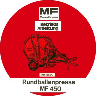 Betriebsanleitung Massey Ferguson Rundballenpresse 450