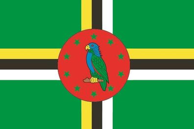 Aufkleber Fahne Flagge Dominica in verschiedene Größen