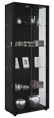 Vitrinenschrank Glas Sammler Vitrine Standvitrine Wohnzimmer Schrank schwarz