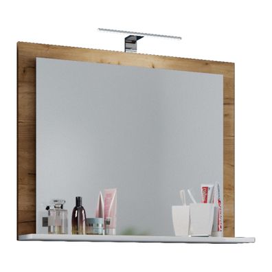Badspiegel Wandspiegel Badezimmer Spiegel Regal Badezimmerspiegel Eiche Dekor
