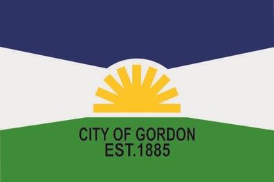 Fahne Flagge Gordon City (Nebraska) Premiumqualität