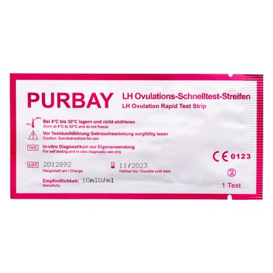 Purbay 100 x Ovulationstest Streifen 10 miu/ ml LH Schnelltest