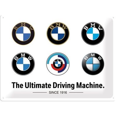 Blechschild " BMW - Logo Evolution" - 30x40 cm