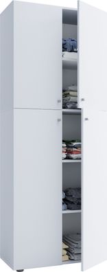 Mehrzweckschrank Kleiderschrank Hochschrank Garderobe Flur Schrank Regal weiss