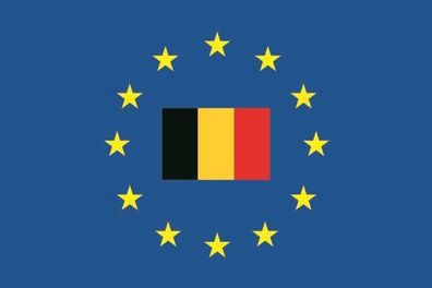 Fahne Flagge Europa mit Belgien Premiumqualität