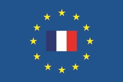 Fahne Flagge Europa mit Frankreich Premiumqualität