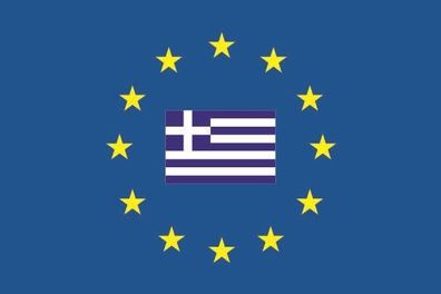 Fahne Flagge Europa mit Griechenland Premiumqualität