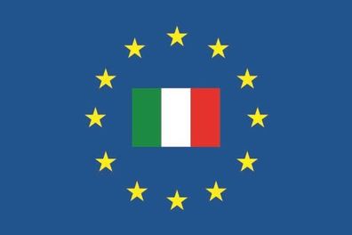 Fahne Flagge Europa mit Italien Premiumqualität