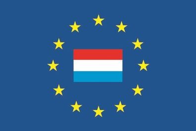 Fahne Flagge Europa mit Luxemburg Premiumqualität