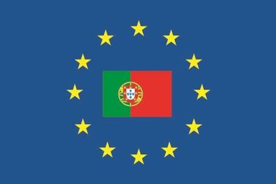 Fahne Flagge Europa mit Portugal Premiumqualität