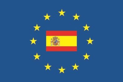 Fahne Flagge Europa mit Spanien Premiumqualität