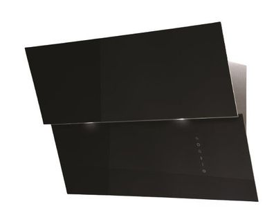 Minerva 900 schwarze Glas-Edelstahl Wandhaube 90 cm EEK: A+ mit Touch Control