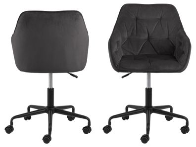 Bürostuhl Drehstuhl Velour braun Schreibtischstuhl Büro Arbeitszimmer Stuhl