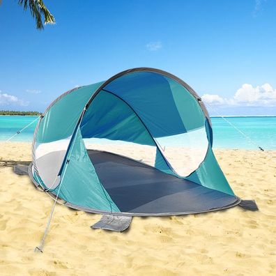 Strandmuschel Sonnenschutz Pop Up Camping Windschutz Outdoor Automatik Wurfzelt