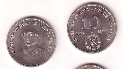 DDR Gedenk Münze 10 Mark 20 Jahre Nationale Volksarmee NVA 1976 (105117)