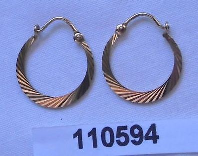 hübsche Ohrringe Creolen aus 333er Gold (110594)