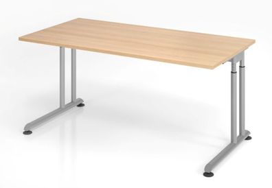 Schreibtisch Zell 160 cm Gestellfarbe Silber Büromöbel Tisch vh-büromöbel