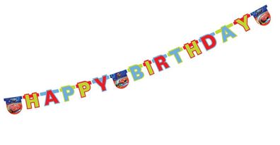 Procos Disney Cars 2 Happy Birthday Letter Banner 2,2m Girlande Party Deko