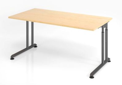 Schreibtisch Zell 160 cm Gestellfarbe Grafit Büromöbel Bürotisch Tisch vh-büromöbel