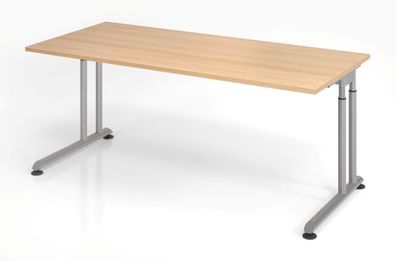 Schreibtisch Zell 180 cm Gestellfarb Silber Büromöbel Tisch Bürotisch vh-büromöbel