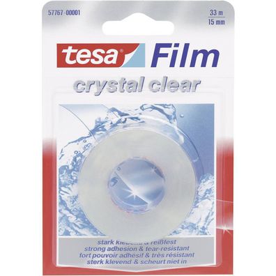tesa Tesafilm crystal clear kristall klar transparent Rolle 33m x 15mm