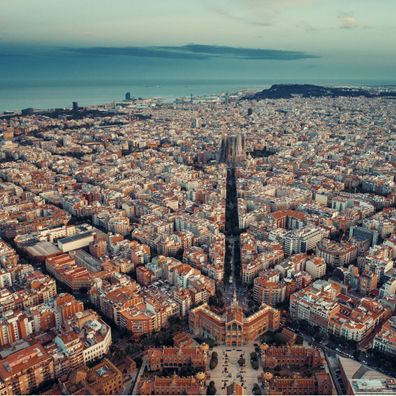 Muralo VLIES Fototapeten Tapeten XXL 3D Panorama von Barcelona 2606