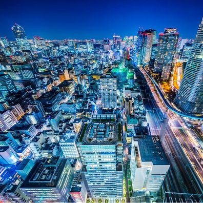 Muralo VLIES Fototapeten Tapeten XXL Tokio Stadt in der Nacht 3D 2752