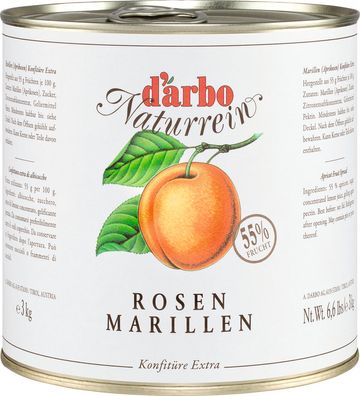 Food-United Rosenmarillen-konfitüre Dose 3KG fruchtiger-Brot-Aufstrich von DARBO